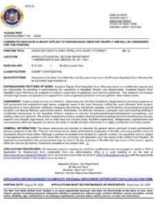 Assistant Deputy Chief Appellate Court Attorney for the Appellate ...